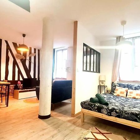 Apartamento Chic Et Normand, Parking Facile, Wifi Hd Pont-Audemer Exterior foto