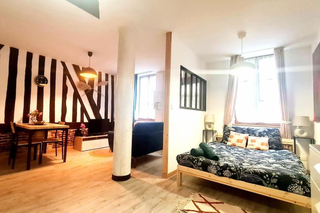 Apartamento Chic Et Normand, Parking Facile, Wifi Hd Pont-Audemer Exterior foto